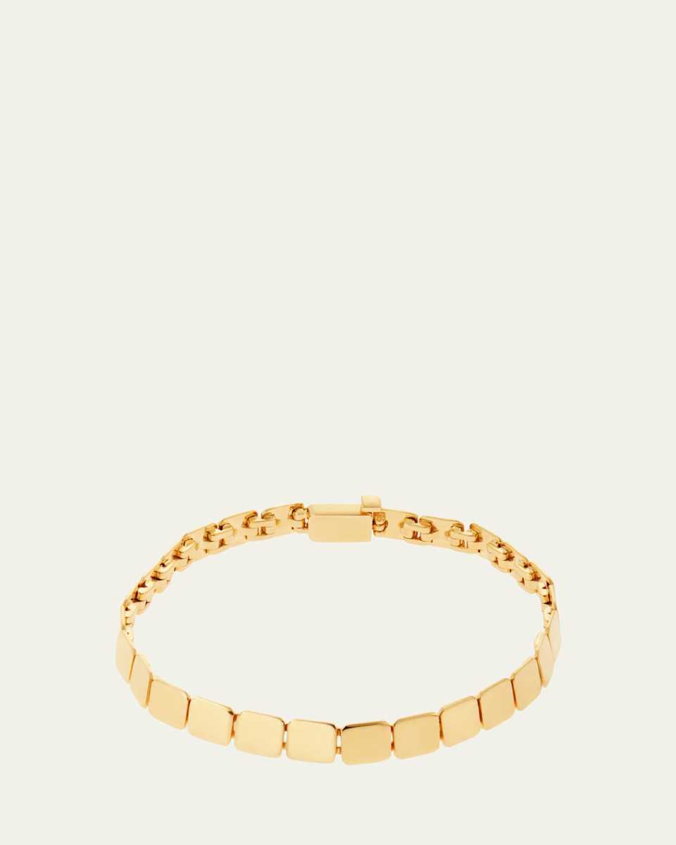 18K Yellow Gold Medium Tile Bracelet